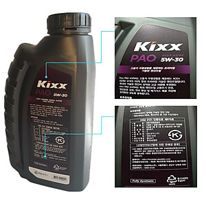 Nhớt cao cấp cho xe máy xăng Kixx PAO A3/B4 5W40 1 Lít API SN - Tổng Hợp Hoàn Toàn Dual Plus