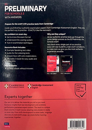B1 Preliminary for Schools 2 Student's Book with Answers with Audio with Resource Bank
