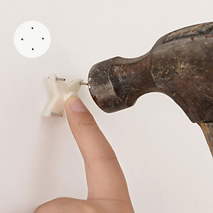 COMBO 2 Đinh 4 Chân Móc Nhựa Treo Tường Đinh Treo Tranh Ảnh Tiện Lợi Chịu Lực 3-5kg