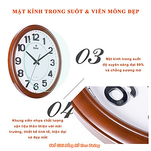 Đồng hồ NHẠC CHUÔNG BÁO GIỜ WESTMINSTER – Báo Nhạc 15 phút – Nghỉ Đêm – Máy Kim Trôi EASTAR Nhật – Mặt Tròn Số Nổi 3D - Tặng Pin Maxell - Bảo Hành 1 Năm