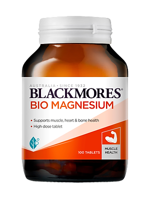 Viên Uống Bổ Sung Magie Hỗ Trợ Cơ Bắp Ngăn Ngừa Chuột Rút Blackmores Bio Magnesium Lọ 100 Viên