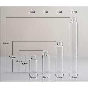 100 Lọ chiết nước hoa thủy tinh test 2ml 3ml, 5ml và 10ml - Chai chiết dầu thơm mini, đựng vial xịt phun sương