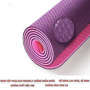 Thảm Tập YoGa TPE Cao Cấp 6 mm Loại Dày 2 Lớp GroFa - Chính Hãng
