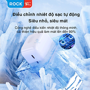 Củ sạc nhanh Rockspace T58 2 cổng TypeC sạc nhanh 35w sạc ổn định - hàng chính hãng bảo hành 12 tháng
