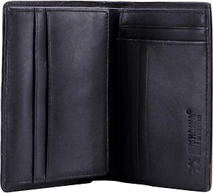 Ví Nam Da Cá Sấu Gai Đuôi Kiểu Đứng Huy Hoàng HT2258 (12.5 x 10 cm) - Đen