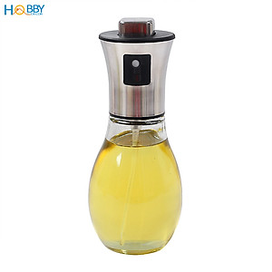 Bình phun xịt dầu ăn thủy tinh nắp bọc inox 304 Hobby Home Decor BD200
