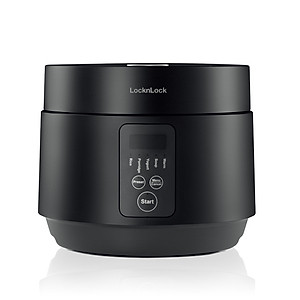 Nồi cơm điện Lock&Lock Compact Rice Cooker 1.2L EJR346BLK - Hàng chính hãng có 5 chế độ nấu, dây điện tháo rời - JoyMall