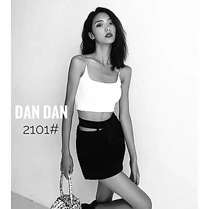 Áo 2 dây chất su lụa mát mịn kèm mút ngực, thiết kế siêu tinh tế - Áo tank top phong cách quý cô sành điệu