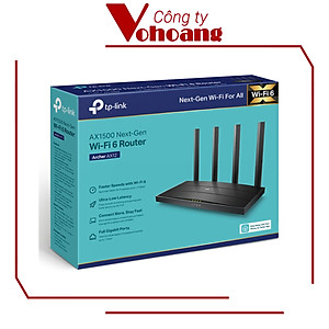 Bộ Phát Router WiFi 6 TP-Link Archer AX12 Băng Tần Kép AX1500 - Hàng Chính Hãng