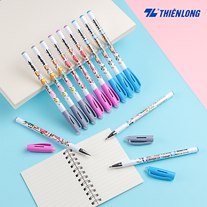 Combo 5/10/20 Bút Gel xóa được Thiên Long Mazzic TP-GELE01 ngòi 0.5mm mực xanh/đen/tím bút viết trơn mượt, có gôm trên nắp