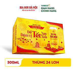 Bia Hơi Hà Nội - Thùng 24 lon 500ml - Phiên bản Tết 2026