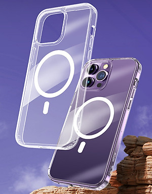 Ốp Lưng Trong Suốt Sạc Từ Tính cho iPhone 16 Pro/ 16 Pro Max/ 16/ 16 Plus/ iphone 17/ 17 air/ 17 pro max MIPOW MAG-SAFE TRANSPARENT CASE, chống ố vàng_ Hàng chính hãng