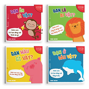 Sách Ehon - Combo 4 cuốn Bạn là ai vậy - Dành cho trẻ từ 0 - 3 tuổi