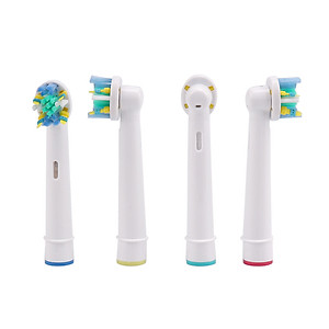 Cho máy Oral B Braun, bộ 4 Đầu Bàn Chải đánh răng điện thay thế MIHOCO EB25-P New Floss Action, đánh tan mảng bám, cao răng, làm sạch vết ố
