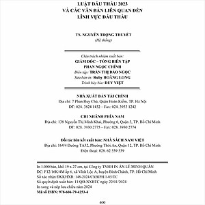 Sách Luật Đấu Thầu 2023 và Các Văn Bản Liên Quan Đến Lĩnh Vực Đấu Thầu - V2379N