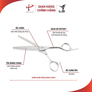 Kéo tỉa tóc VLS TA130 quai offset vênh đỡ ngón cố định - Hàng chính hãng