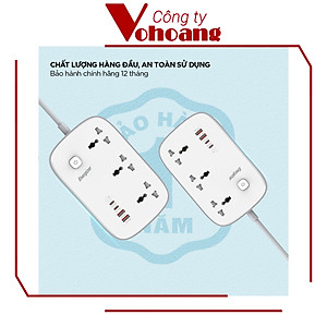 [Mỹ] Ổ cắm điện Energizer đa năng 3AC kèm 2USB-A và 2USB-C sạc nhanh PD (max PD 65W) - Energizer EPB3250W00EU