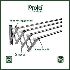 Giá Phơi Đồ Inox Co Giãn Thông Minh Prota - 120cm