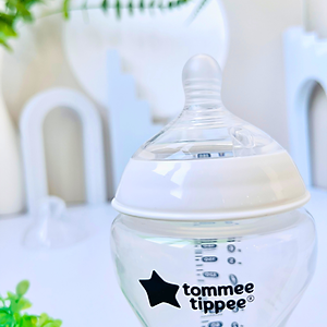 Combo Bình Sữa Tommee Tippee Natural Start Ty Siêu Mềm Tự Nhiên 340ml & Núm Ty Silicon Thay Thế 6M+