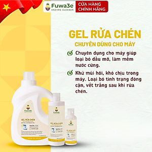 Gel rửa chén hữu cơ enzyme dứa dành cho máy Fuwa3e 2000ml/ 500ml – bảo vệ máy, làm mềm nước cứng