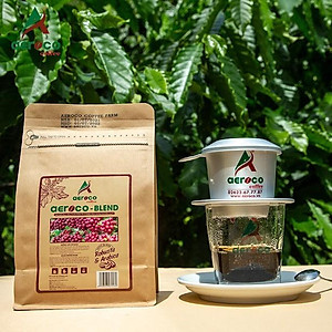 Cà phê AEROCO Blend, gói 250g, pha phin, nguyên chất 100% rang mộc hậu vị ngọt thơm quyến rũ