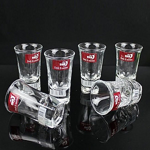 Bộ 6 Ly Uống Rượu Nhỏ 35ML Cao Cấp - Bộ 6 Chén Thủy Tinh Đế Dày Sáng Bóng - Cốc Uống Rượu Làm Từ Thủy Tinh Cao Cấp, Độ Tinh Khiết Cao, Siêu Trong