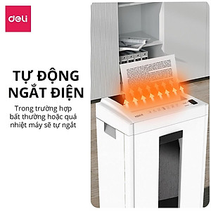 Máy Hủy Tài Liệu 16L Cao Cấp Deli - Máy Huỷ Giấy 16 Lít Phù Hợp Cho Bảo Mật Giấy Tờ Trong Doanh Nghiệp, Văn Phòng, Nhà Trường - Hàng Chính Hãng - ET051