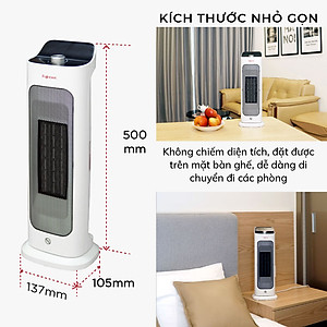 Máy sưởi gốm không khô da nhập khẩu FUJIHOME FH1000, không phát sáng, không đốt oxi, tự ngắt - Hàng chính hãng