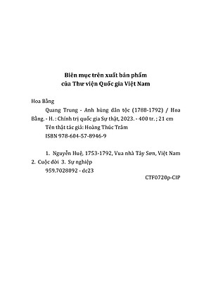 Quang Trung - Anh Hùng Dân Tộc (1788 - 1792)