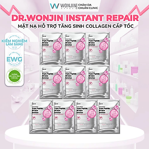 Combo 10 Mặt Nạ Tăng Sinh Collagen Cấp Tốc Dr.WonJin Instant Repair Triple Peptide Wrinkle Solution Mask 30g x10