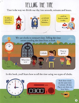 Sách Usborne Lift-the-Flap Telling the Time