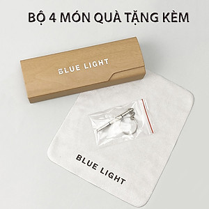 Gọng Kính Cận, Kính Giả Cận Nam Nữ Cao Cấp, GM Gọng Nhựa Lõi Thép, Mắt Vuông Nhỏ Gọng Dày Đen, Xám Trong - BLUE LIGHT