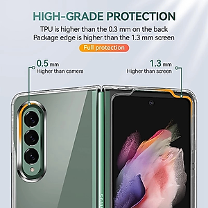 Ốp lưng trong suốt cho Samsung Galaxy Z Fold 3 4 5 6 hiệu Likgus Crashproof giúp chống chịu mọi va đập - hàng nhập khẩu
