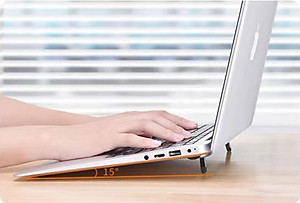 Giá đỡ laptop tản nhiệt dành cho máy tính macbook hợp kim nhôm dạng dán siêu gọn - Hàng chính hãng
