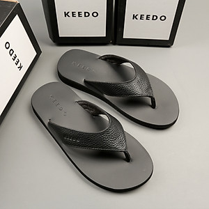 Dép xỏ ngón nam da bò thật KEEDO KD2202
