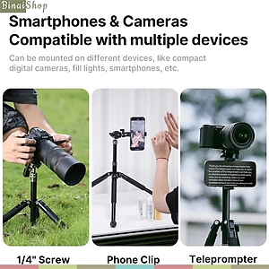 Ulanzi MT-63 - Tripod Mini 2 In 1 Di Động Dành Cho Máy Ảnh, Điện Thoại, Trọng Tải 4kg- Hàng chính hãng