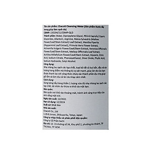 Nước Tẩy Trang Chacott Cleansing Water 500ml