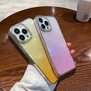 Ốp lưng chống sốc cho iPhone 14 Pro / 14 Pro Max / 12 Pro Max hiệu Likgus Luxury Gradient trang bị viền Camera ánh kim sang trọng , chống sốc chống va đập - Hàng nhập khẩu