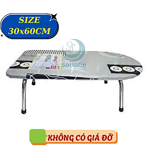 Bàn Để Ủi Quần Áo Kiểu Ngồi Lót Gỗ, 30x60cm, 4 Chân Gấp Gọn  (Họa Tiết Ngẫu Nhiên)