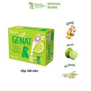 Combo 3 hộp 100 viên - Kẹo thảo mộc Gezcol - Genat Gừng - Genat Chanh sả - Giao 2H HCM