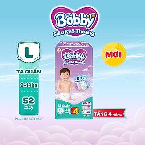[TẶNG THÊM 4 MIẾNG] Tã quần Bobby Siêu Khô Thoáng - 100% Thoáng Khí  Super Jumbo