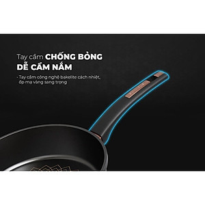 Chảo chống dính đáy từ Ultra Titanium Sunhouse ST20B, ST26B, ST28B, ST30B, Chống dính Ultra Titanium có độ bền 15 năm