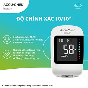 [Bảo Hành Trọn Đời] Máy Đo Đường Huyết ACCU-CHEK Instant Kèm Hộp 50 Que Thử Đường Huyết ACCU-CHEK Instant