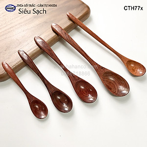 Muỗng, thìa gỗ Trắc hoặc Cẩm, siêu sạch (đủ cỡ) decor, xúc gia vị, ăn uống, cafe, trà, sinh tố, an toàn thực phẩm