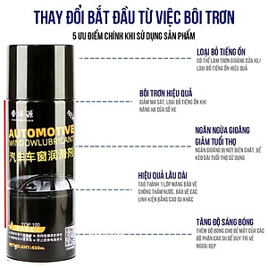 Xịt Dưỡng Gioăng Cao Su Ô Tô [AUTOMOTM] Silicon Spray 450ml: Bôi Trơn, Chống Kẹt Cửa Kính