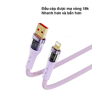 Dây sạc nhanh ip Rockspace Z21 chuẩn sạc nhanh dây dù dài 120cm siêu bền-Hàng chính hãng BH 12 tháng