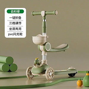 Xe trượt scooter cho trẻ em có  đèn, ghế ngồi 2in1 có giỏ đồ mẫu mới - Xe đồ chơi cho bé