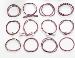 Sét 12 Dây Buộc Tóc Hàn Quốc, Chun Cột Tóc