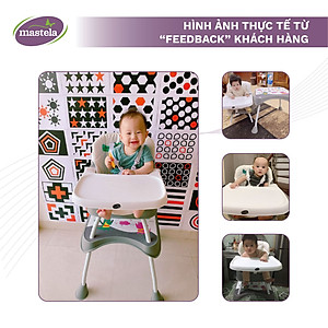 Ghế ăn dặm đa năng 3 in 1 cho bé Mastela 1016 - ghế ăn cao, ghế ăn thấp, bàn ghế tập vẽ thông minh cho bé từ 6 tháng