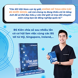 Sách Tiếng Anh Y Khoa dành cho người mới bắt đầu - Tác giả BS. Đỗ Trung Kiên (Tái bản mới nhất 2024)